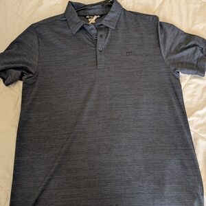 Travis Mathew Heathered Navy Polo Shirt